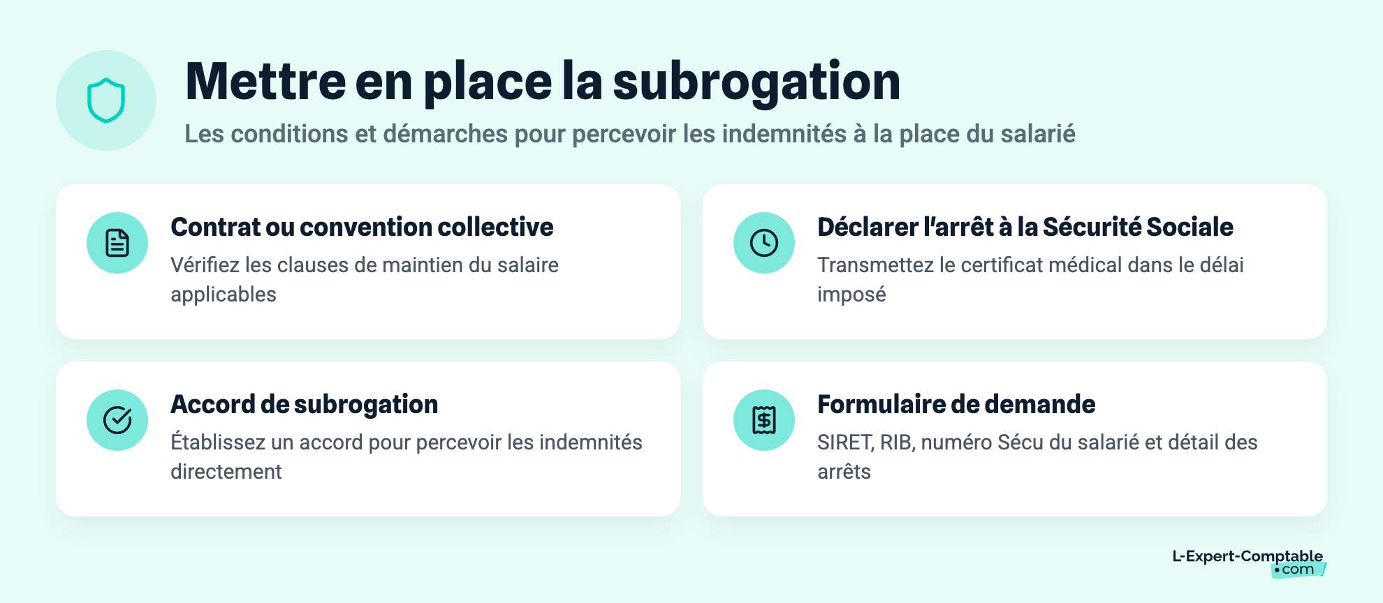 Mettre en place la subrogation